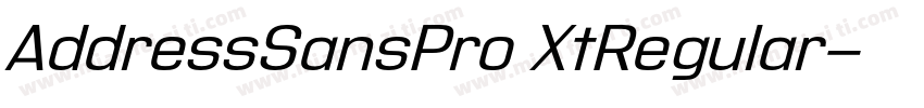 AddressSansPro XtRegular字体转换